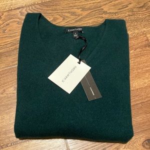 NWT 41 Hawthorn Cashmere V-Neck Sweater